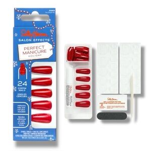 Sally Hansen Perfect Manicure Press On Nails Holiday You Sleigh Me Coffin